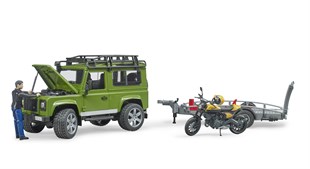 BRUDER Land Rover Arazi Aracı & Ducati Motorsiklet Ve Sürücüsü