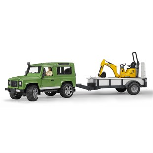 BRUDER Land Rover Arazi Aracı & Jcb Mini Kazıcı-BR02593