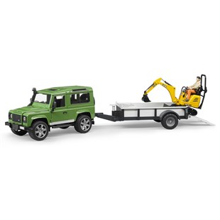 BRUDER Land Rover Arazi Aracı & Jcb Mini Kazıcı-BR02593