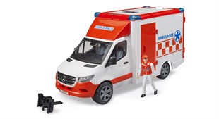 Bruder Mercedes Benz Sprinter Sirenli Ambulans ve Ekibi BR02676